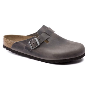 Birkenstock Boston Soft Footbed Clog – Iron Oiled Leather – Unisex