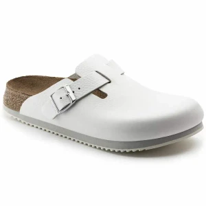 Birkenstock Boston Pro Clog – White Leather – Men's