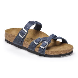 Birkenstock Women's Franca Braided Navy Oiled Leather Sandal
