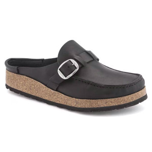 Birkenstock Women's Buckley Black Oiled Leather Clog