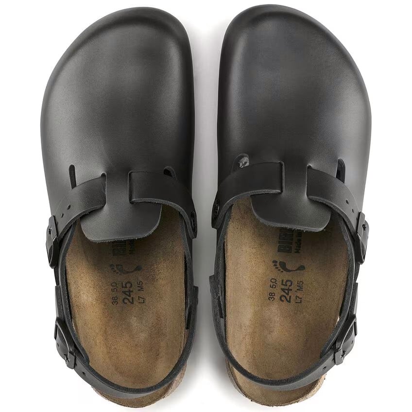 Birkenstock Unisex Tokyo Super Grip Black Leather Clog