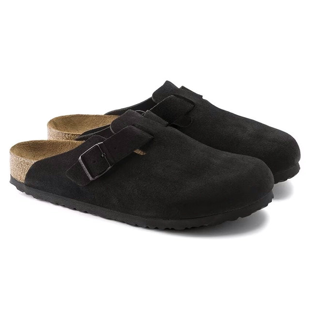 BIRKENSTOCK Boston ブラック dead stock Birkenstock Boston Soft Footbed Black Suede – Unisex Clog | Simply