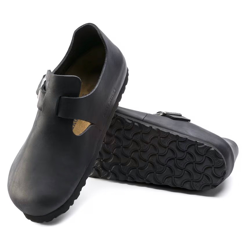 Birkenstock London Black Oiled Leather Shoe | Unisex - Simply