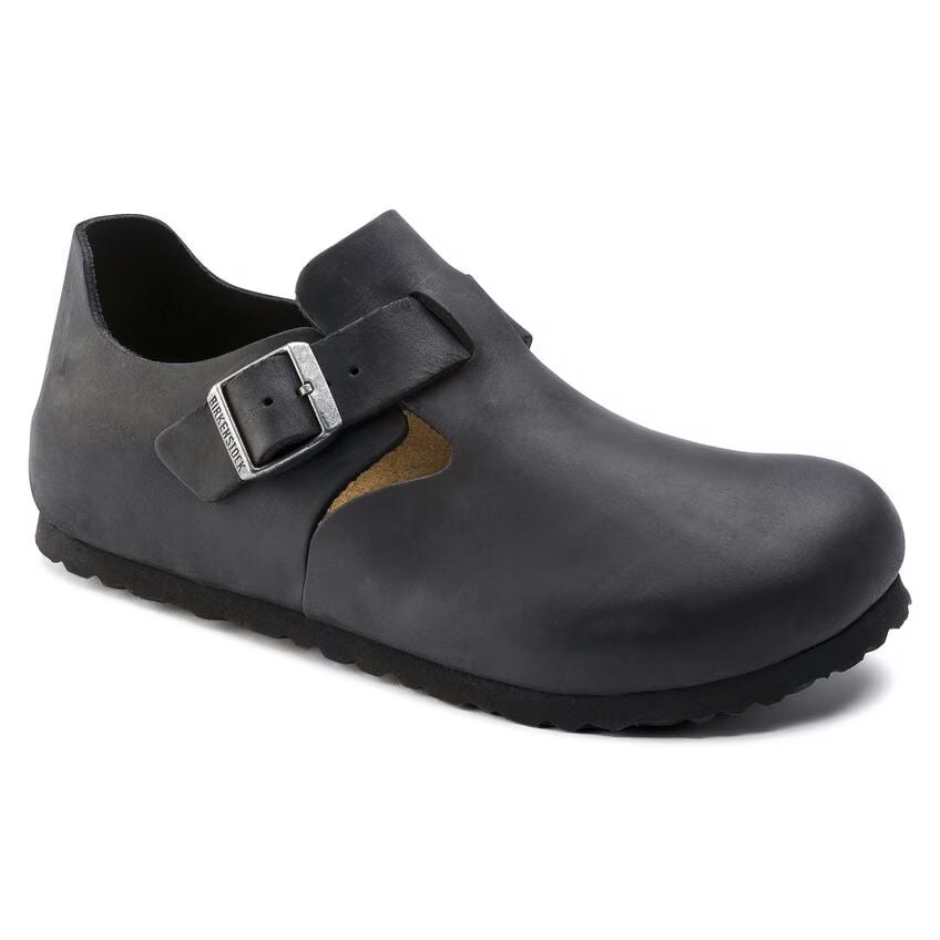 Birkenstock London Black Oiled Leather Shoe | Unisex - Simply