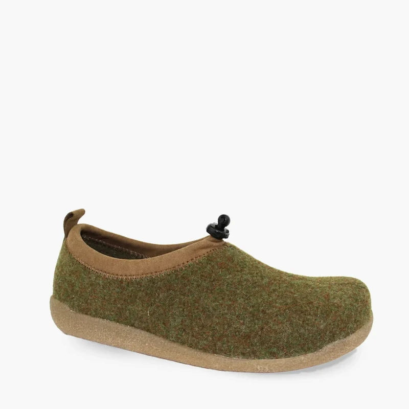Sanita Women's Samso wool slipper - Army Green