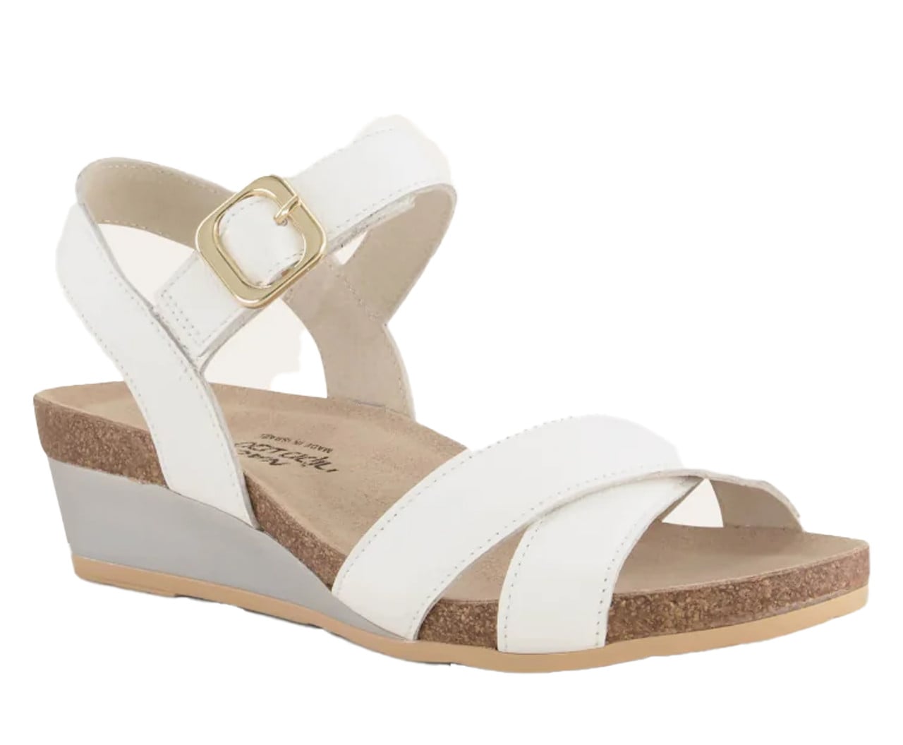 Naot Women's Throne Sandal - Soft White leather