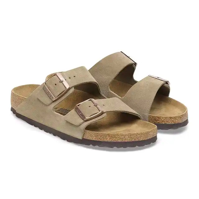 Birkenstock Arizona Sandal – Taupe Suede Leather – Unisex