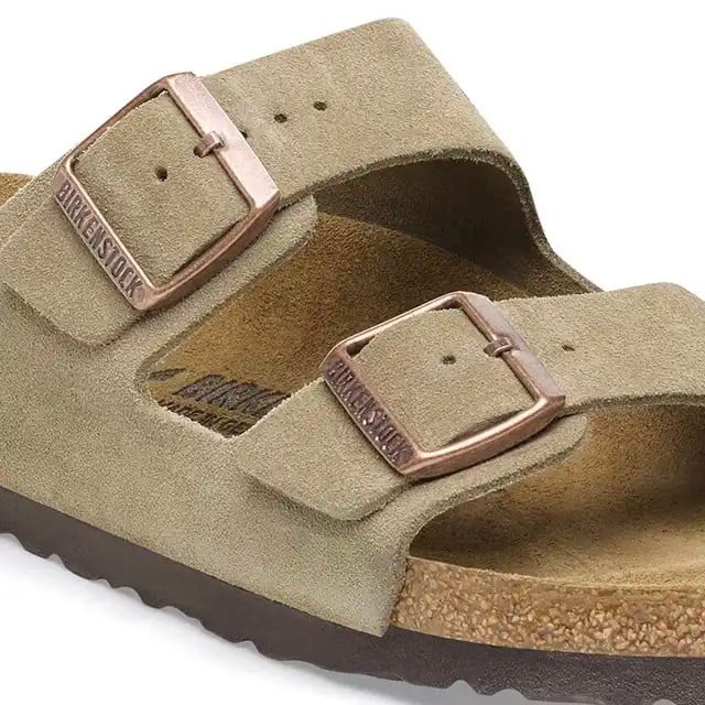 Birkenstock Arizona Sandal – Taupe Suede Leather – Unisex