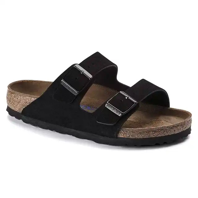 Birkenstock Zurich Black Suede Leather Sandal | Men's - Simply