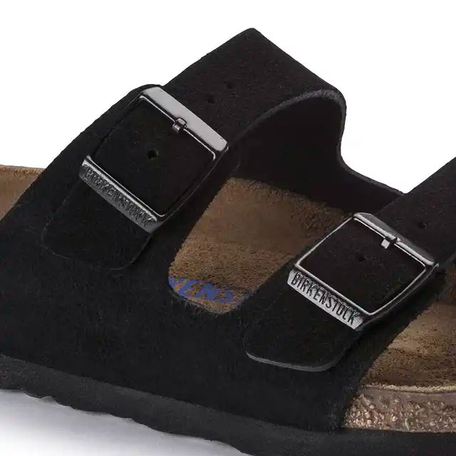 Birkenstock Arizona Soft Footbed Sandal – Black Suede Leather – Unisex