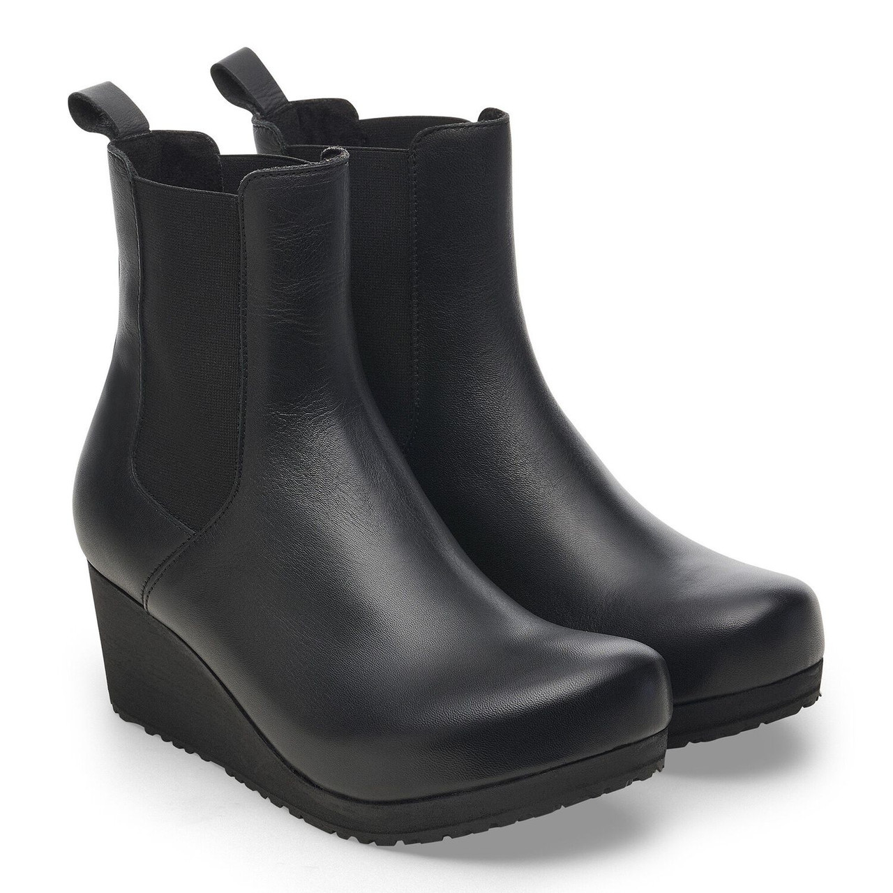 Birkenstock Ebba Slip-On Boot – Black Leather – Women’s