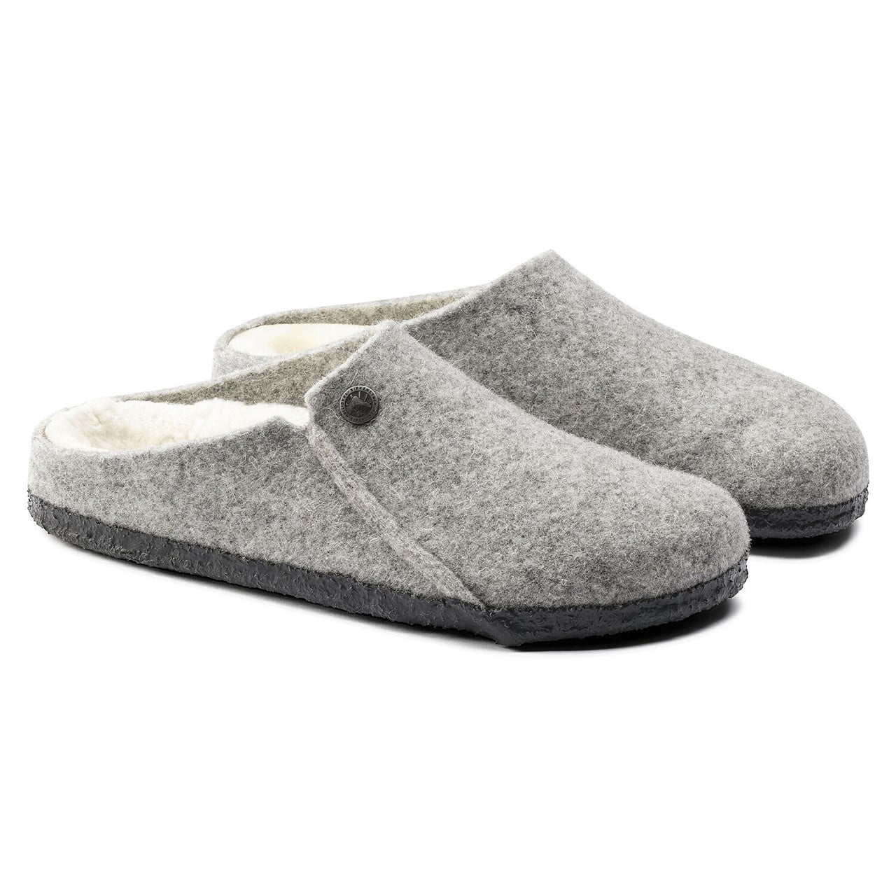 Birkenstock Zermatt Clog – Shearling Wool-Felt Light Gray – Unisex