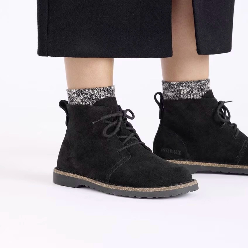 Birkenstock Uppsala Mid Boot – Black Suede Leather – Unisex