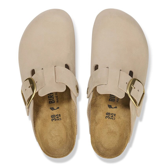 Birkenstock Boston Big Buckle Sandcastle Clogs | Women's - Simply