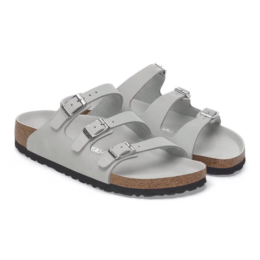 Birkenstock Women's Florida Pure Sage Nubuck Leather Sandal