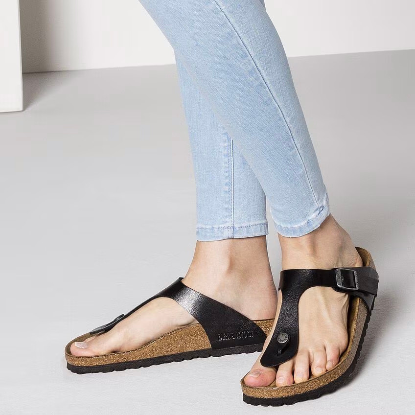 Birkenstock Women's Gizeh Birko-Flor Licorice Sandal