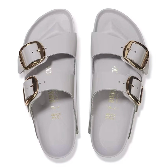 Birkenstock Arizona Sandal – Big Buckle High-Shine Stone Coin – Women’s