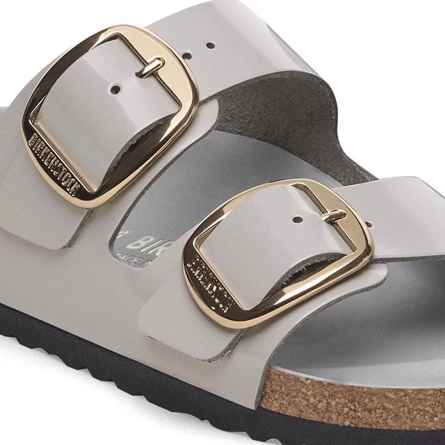 Birkenstock Arizona Sandal – Big Buckle High-Shine Stone Coin – Women’s