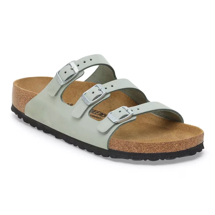 Birkenstock Florida Sandal – Pure Sage Nubuck Leather – Women’s