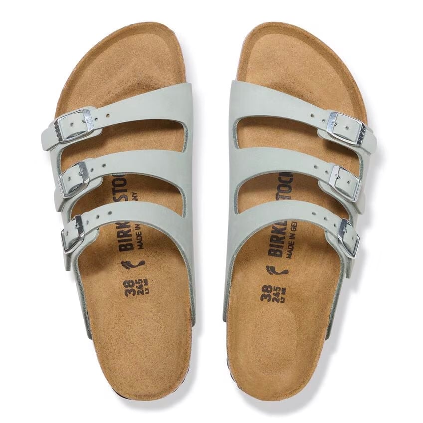 Birkenstock Florida Sandal – Pure Sage Nubuck Leather – Women’s