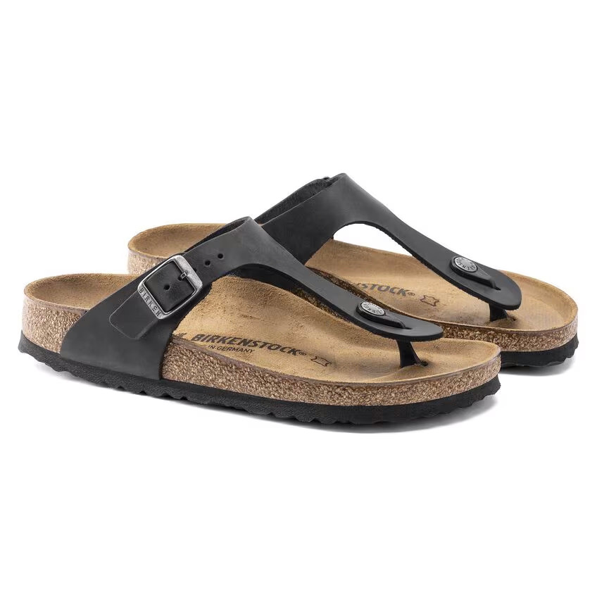 Birkenstock Gizeh Sandal – Black Oiled Leather – Women’s
