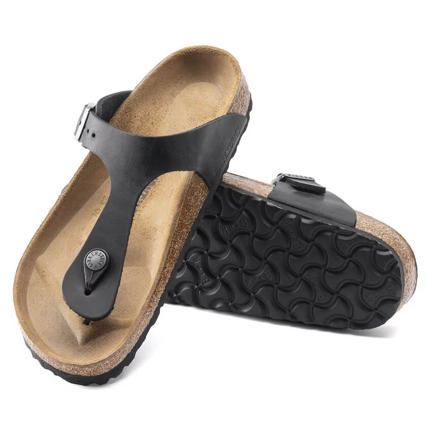 Birkenstock Gizeh Sandal – Black Oiled Leather – Women’s