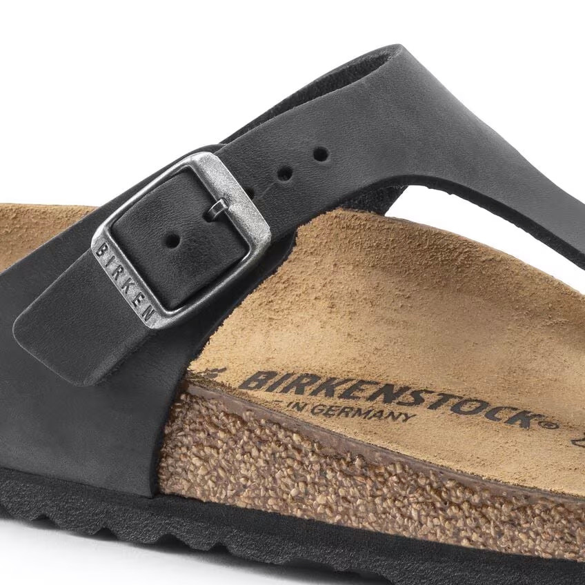 Birkenstock Gizeh Sandal – Black Oiled Leather – Women’s