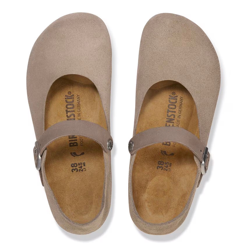 Birkenstock Mantova Shoe – Taupe Suede Leather – Women’s