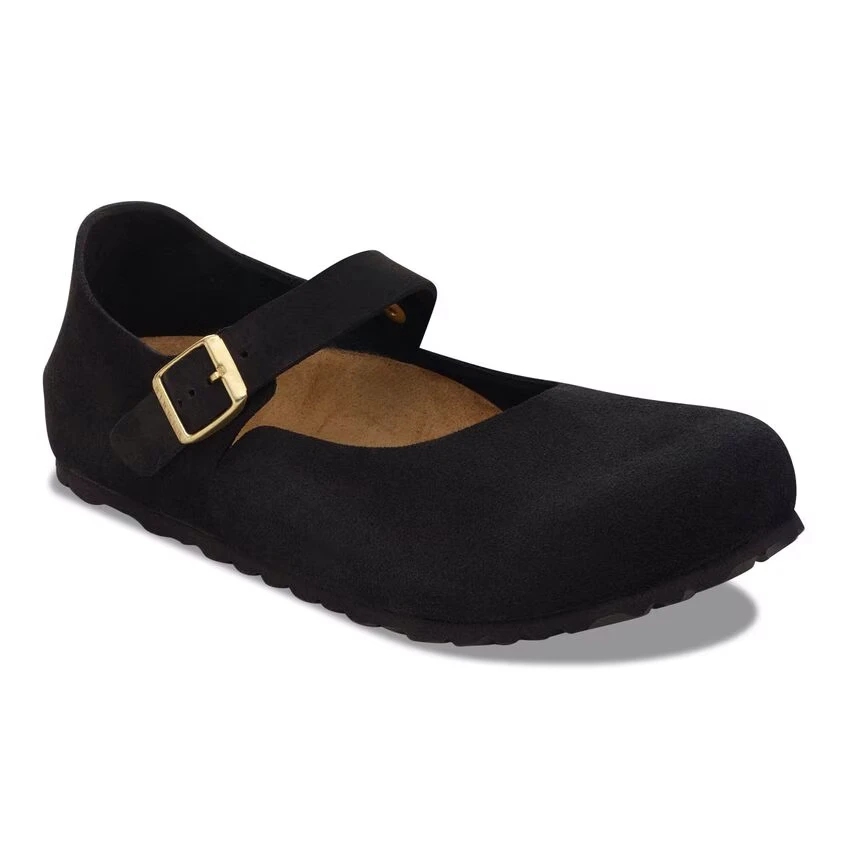 Birkenstock Mantova Shoe – Black Suede Leather – Women’s