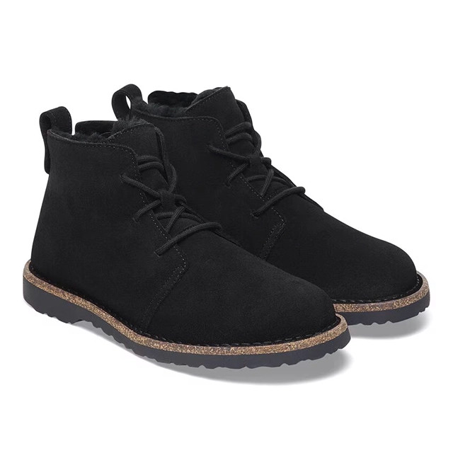 Birkenstock Uppsala Mid Boot – Shearling Black Suede Leather – Women’s