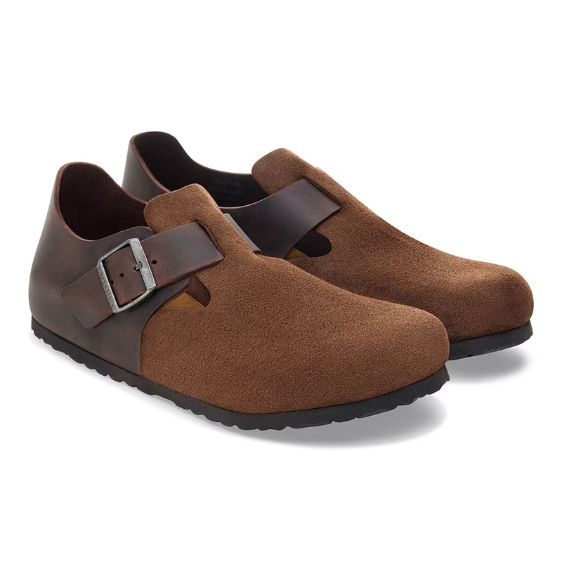 BIRKENSTOCK ロンドン　42 Birkenstock London Dark Tea Suede Oiled Leather Shoe | Men's