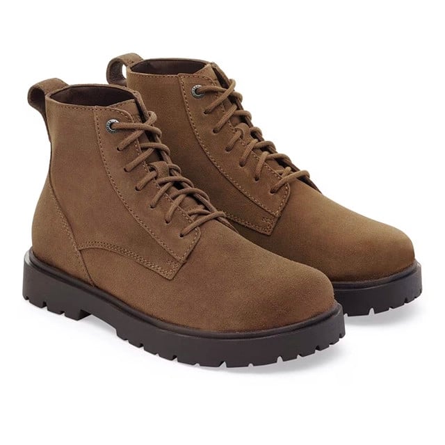 Birkenstock Highwood Lace Mid Boot – Dark Tea Suede Leather – Men’s