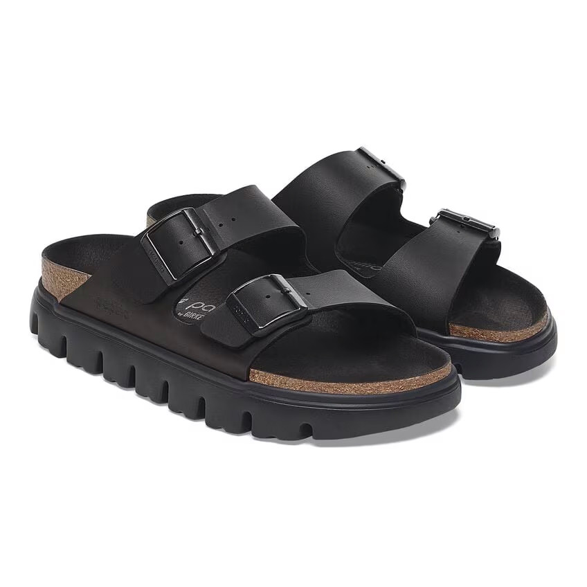 Birkenstock Women's Arizona Chunky Sandal – Black Birko-Flor