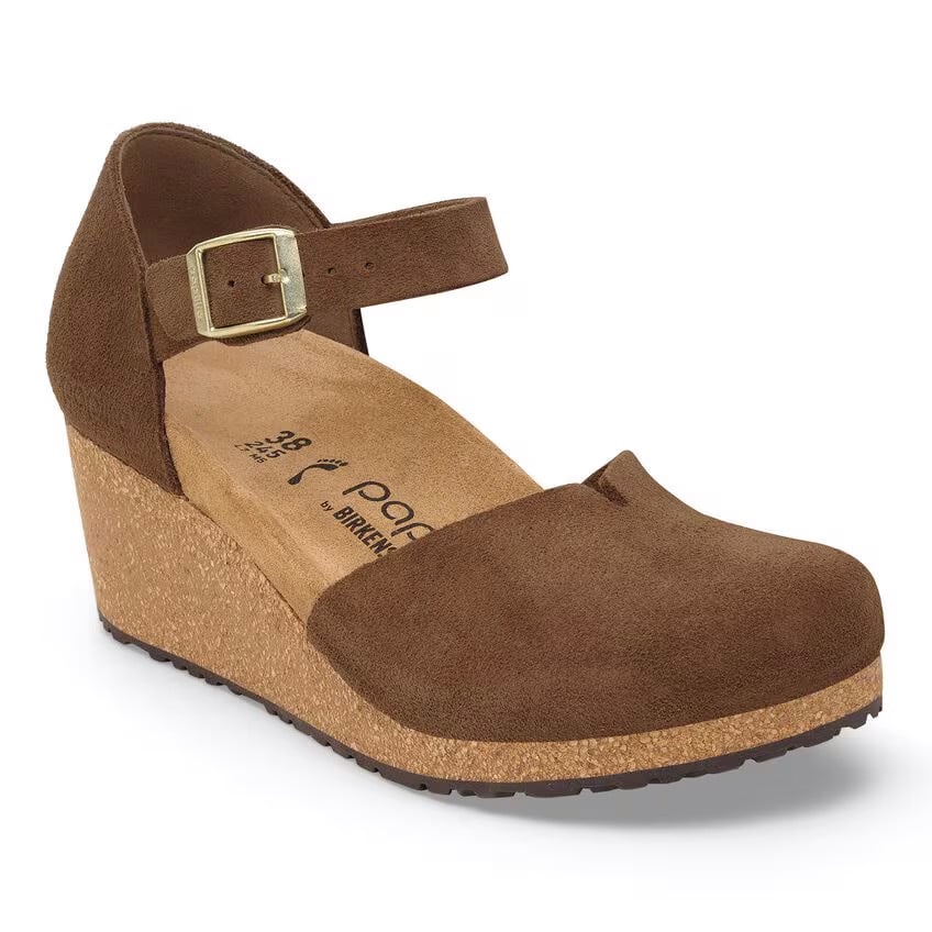 Birkenstock Mary Clog – Dark Tea Suede Leather – Women’s