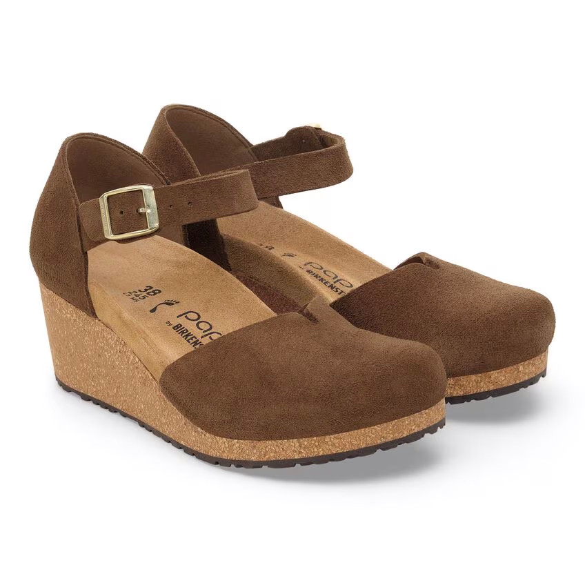 Birkenstock Mary Clog – Dark Tea Suede Leather – Women’s