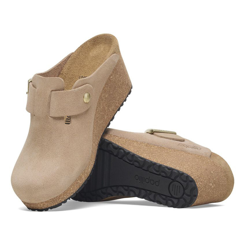 Birkenstock Fanny Clog – Warm Sand Suede Leather – Women’s