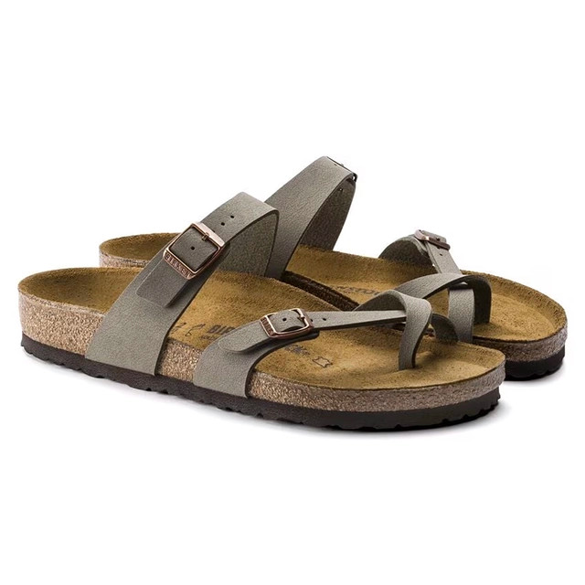 Birkenstock Mayari Sandal – Birkibuc Stone – Women’s