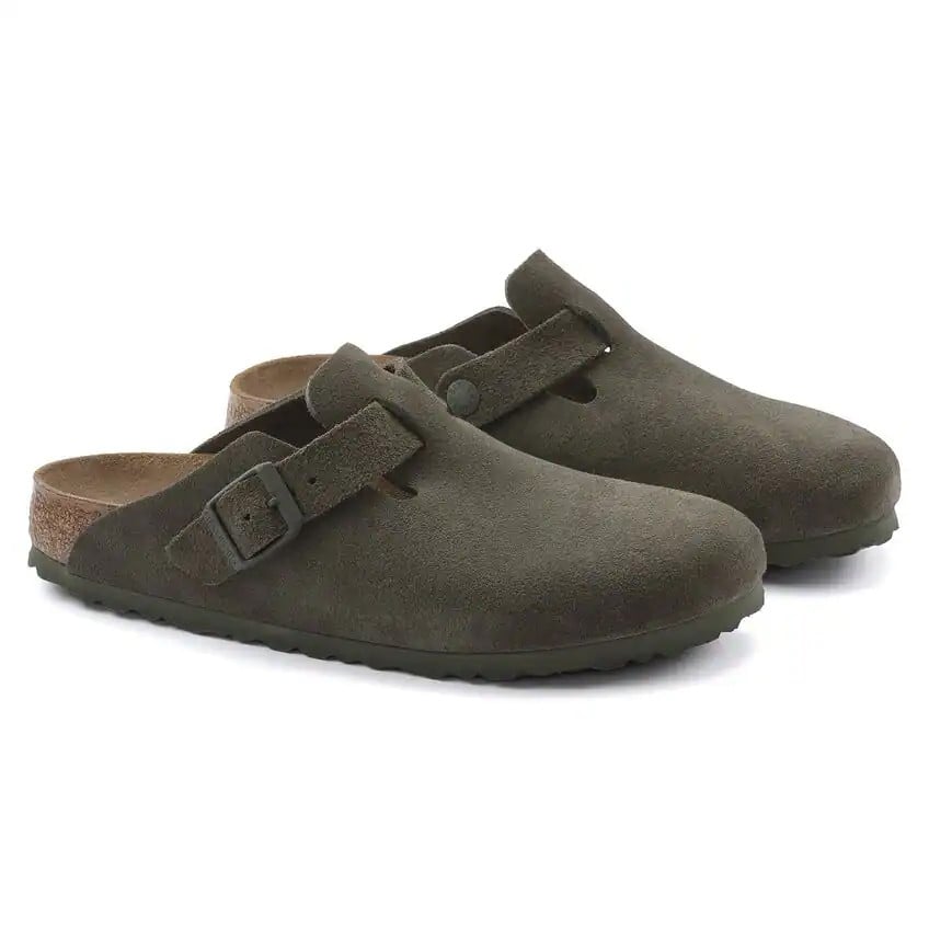 Birkenstock Boston Clog – Thyme Suede Leather – Women’s
