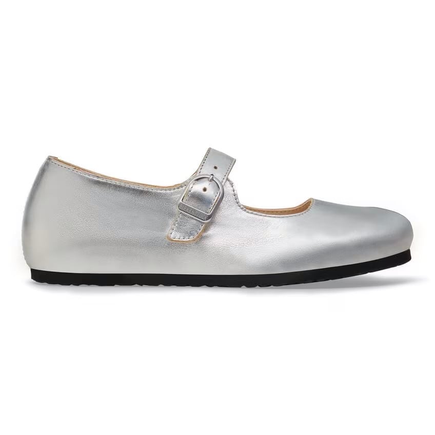 Birkenstock Santa Clarita Shoe – Silver Leather – Women’s