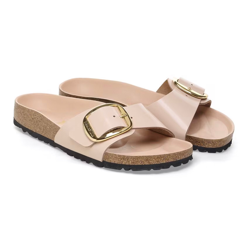 Birkenstock Madrid Big Buckle Sandal – High Shine New Beige – Women’s