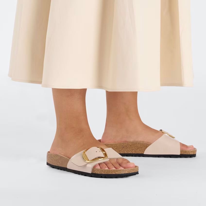 Birkenstock Madrid Big Buckle Sandal – High Shine New Beige – Women’s