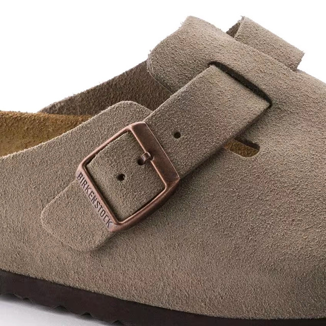 Birkenstock Boston Soft Footbed Taupe Suede – Unisex Clog | Simply