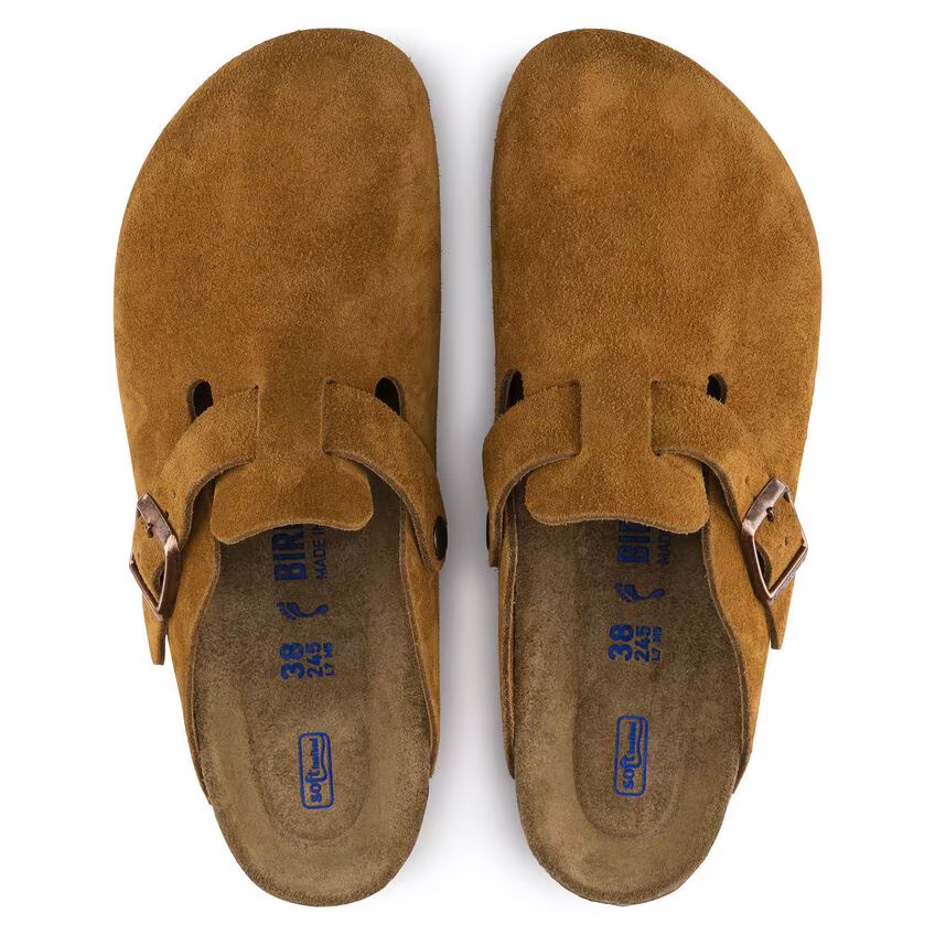 Birkenstock Boston Soft Footbed Clog – Mink Suede Leather – Unisex