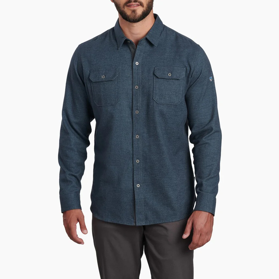 Kuhl Men's Descendr Flannel Long Sleeve Shirt - Deep Abyss