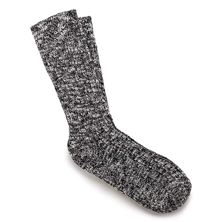 Birkenstock Men's Slub Black/Gray Socks