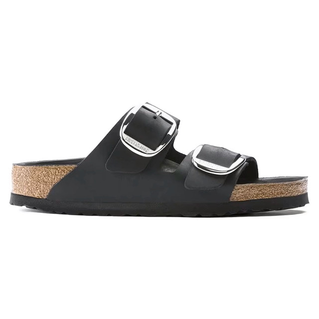 Birkenstock Arizona Sandal – Big Buckle Black Oiled Leather – Women’s
