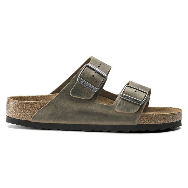 Birkenstock Arizona Soft Footbed Sandal – Faded Khaki Oiled Leather – Men’s