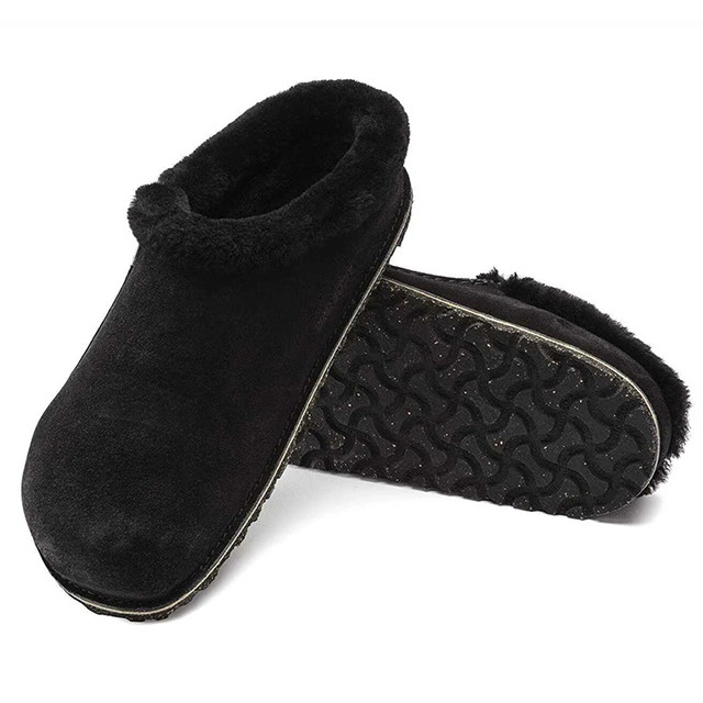 Birkenstock Zermatt Clog – Black Premium Suede Leather – Men’s