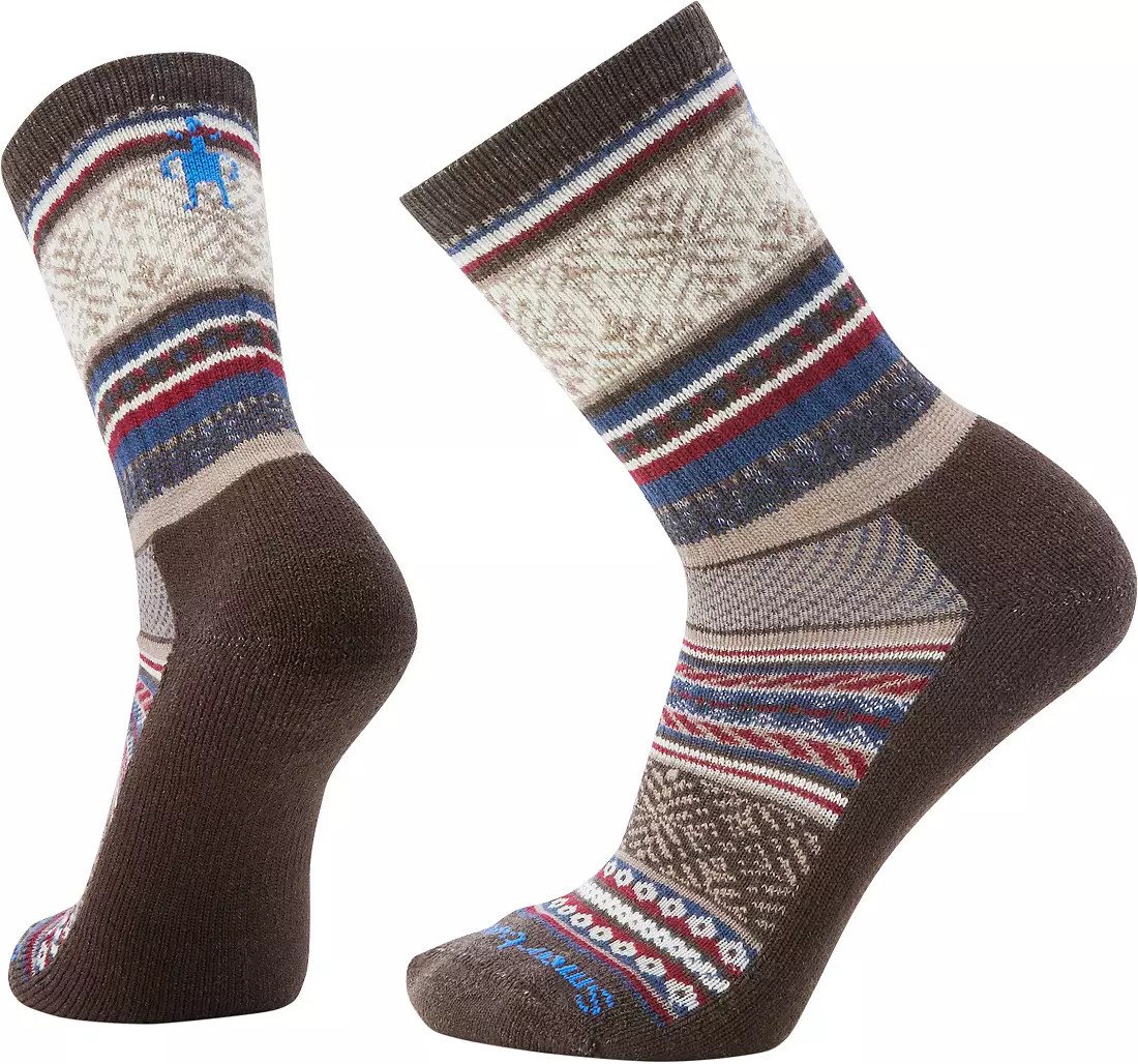 Smartwool Everyday Fair Isle Sweater Crew Socks - Chestnut