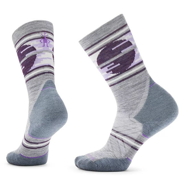 Smartwool Women's Trail Run Targeted Cushion Sunset Trail Crew Socks - Light Gray